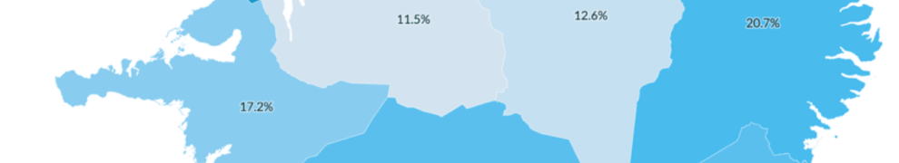 Map of immigrants in Iceland